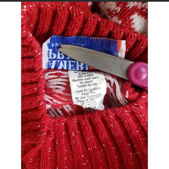 Vintage Winter Sweater Snowflake Sparkly | M - Picture 6 of 7